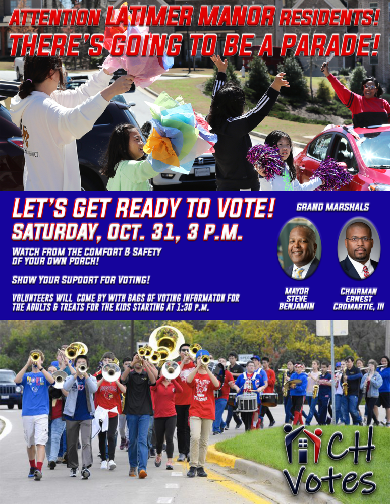 Latimer Manor Get Out the Vote Parade Saturday October 31, 2020 3pm