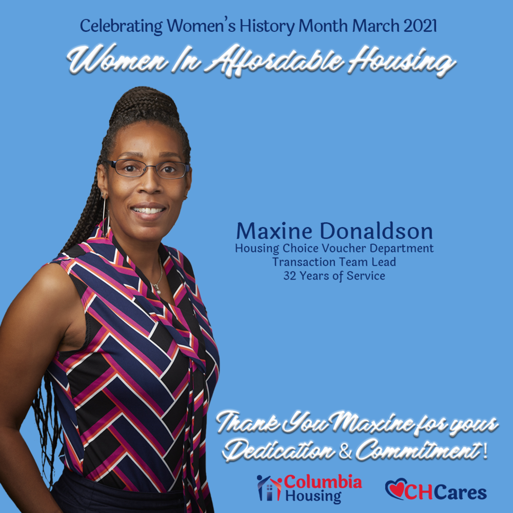 Womens History Month - Maxine Donaldson