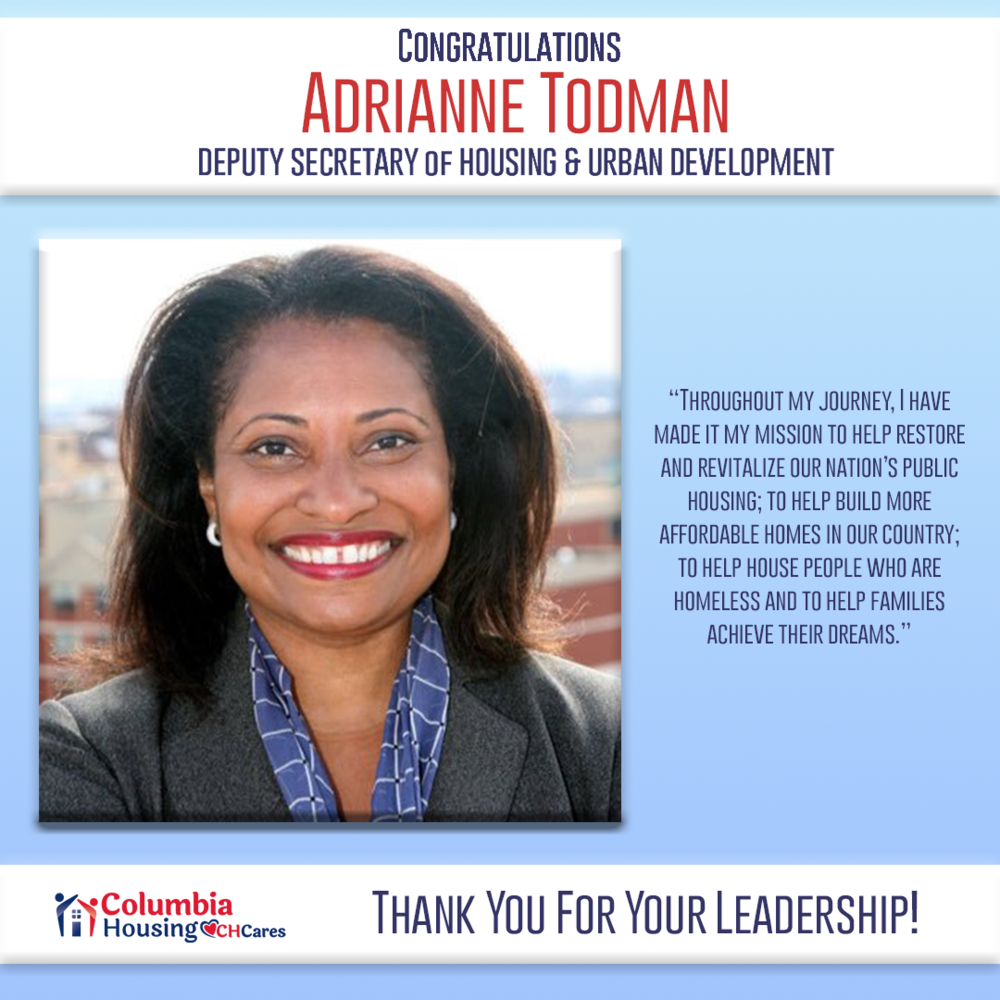 Adrianne Todman sworn in as Deputy Secretary of HUD