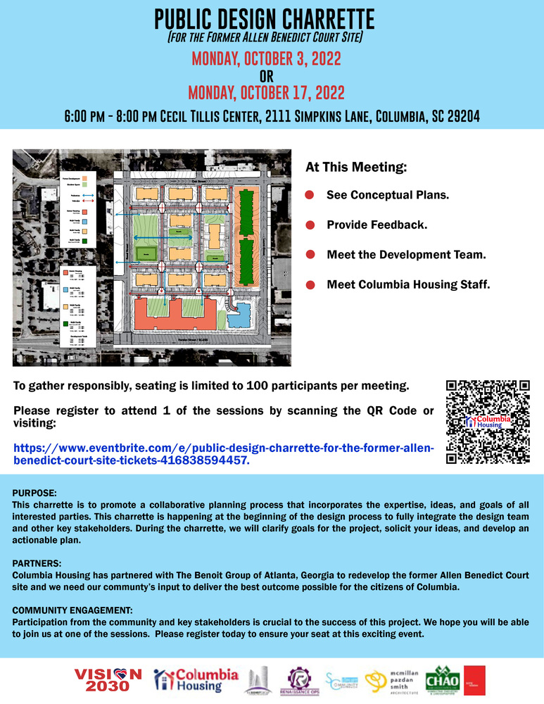 Public Design Charrette for the former Allen Benedict Court Site