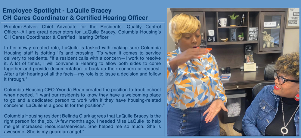 Employee Spotlight LaQuile Bracey