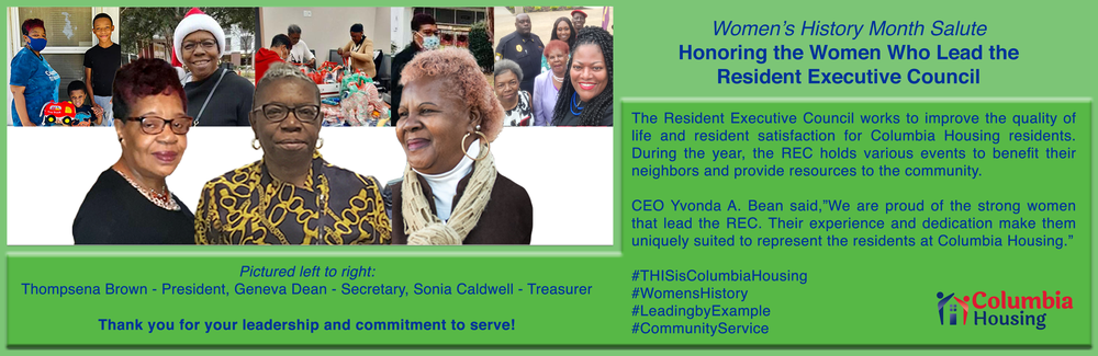 Columbia Housing salutes the women leaders of the Resident Executive Council