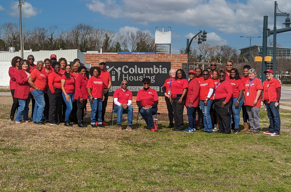 CH Staff dressed in red outfits